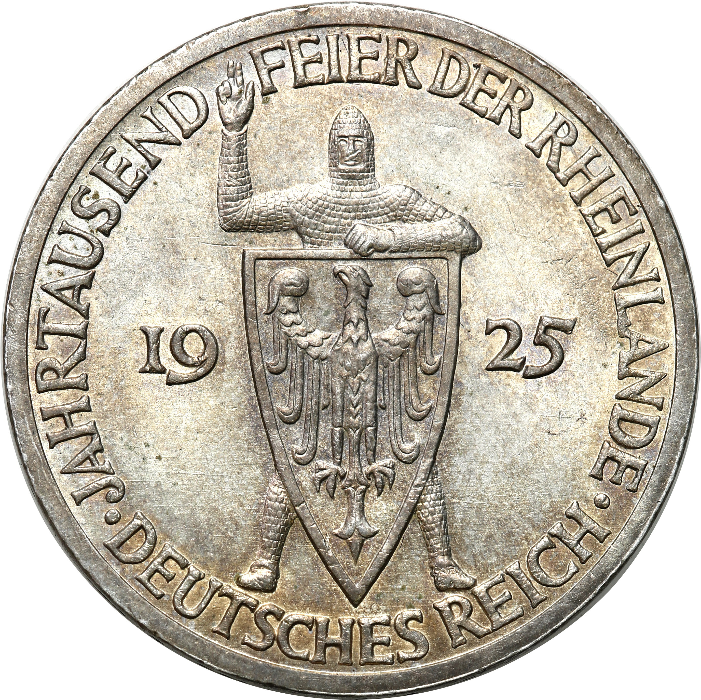 Niemcy Weimar 3 Marki 1925 A Rheinlande